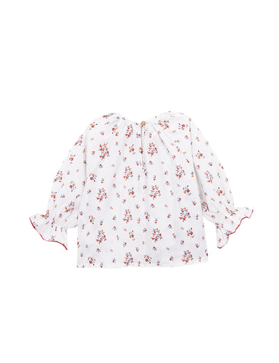 SMOCK ODETTE PEACH BLOUSE