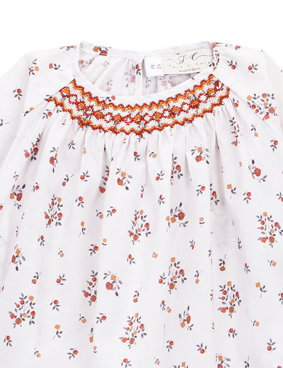 SMOCK ODETTE PEACH BLOUSE